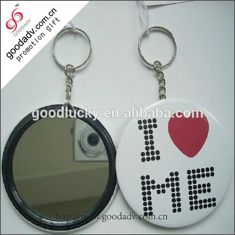 characteristic promotion gifts Tinplate mirror key chain
