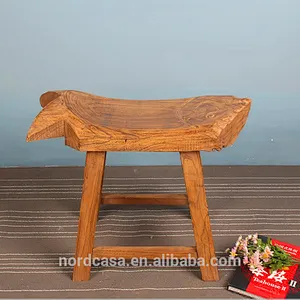 chinese fish shape wood stool