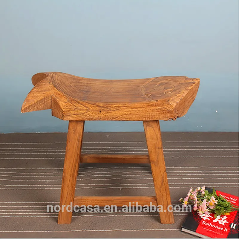 chinese fish shape wood stool