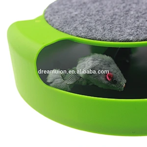 CAT KITTEN CATCH THE MOUSE PLUSH MOVING TOY SCRATCHING CLAW CARE MAT PLAY TOY