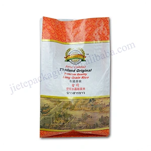 Wholesale customized Thailand market transparent plastic pp woven packaging basmati rice bag 50lbs
