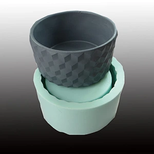 Nordic cement storage tray decoration silica gel resin cylindrical geometry large flowerpot silicone mold Concrete