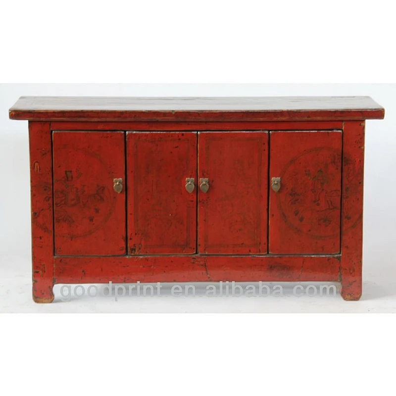 Chinese Antique Four Door Painted Furniture