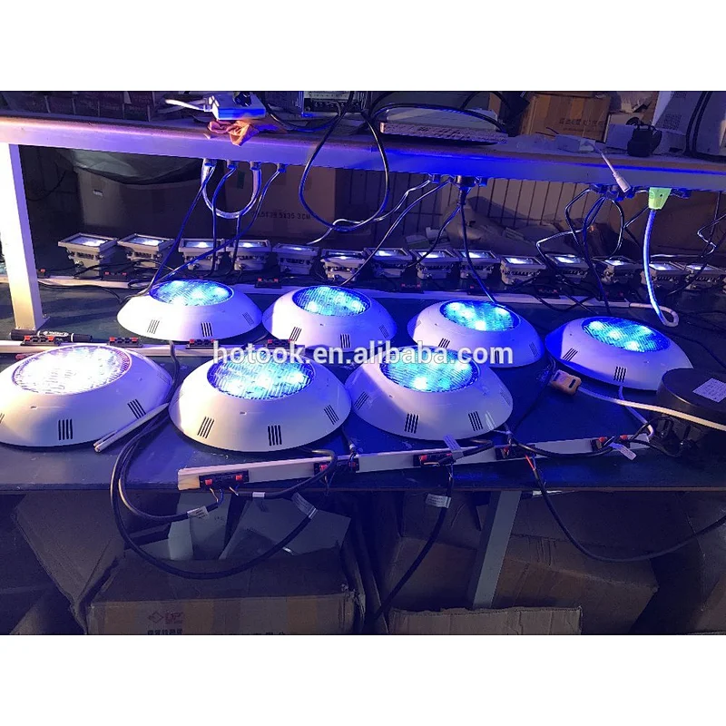 HOTOOK DIY Salt Water Waterproof RGB White ip68 LED Surface Mounted Swimming Pool Light Lampara LED Para Alberca