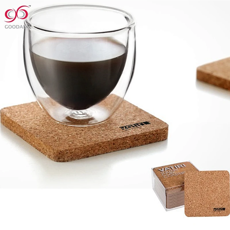Customized printed logo round cork coaster for restaurant