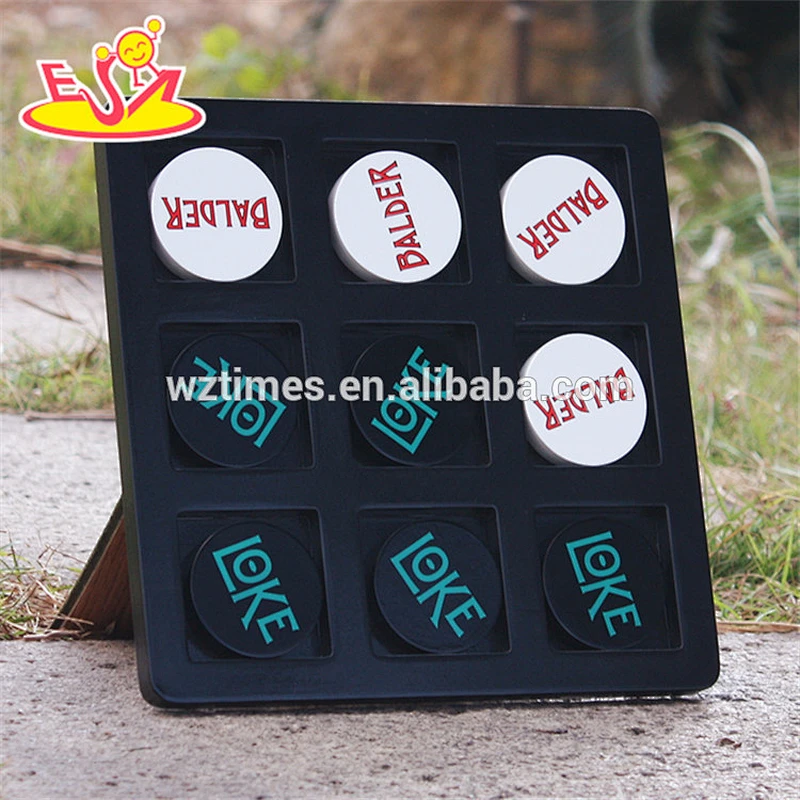 2018 wholesale kids toy wooden tic tac toe new design children toy noughts and crosses game wooden tic tac toe W01B036