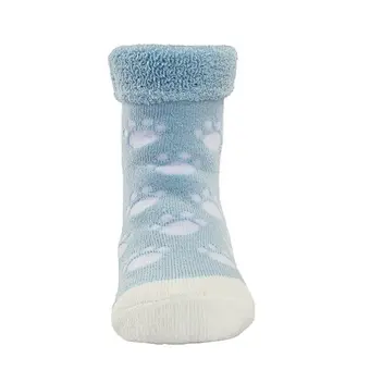 cotton blue panda knitting baby winter thick socks