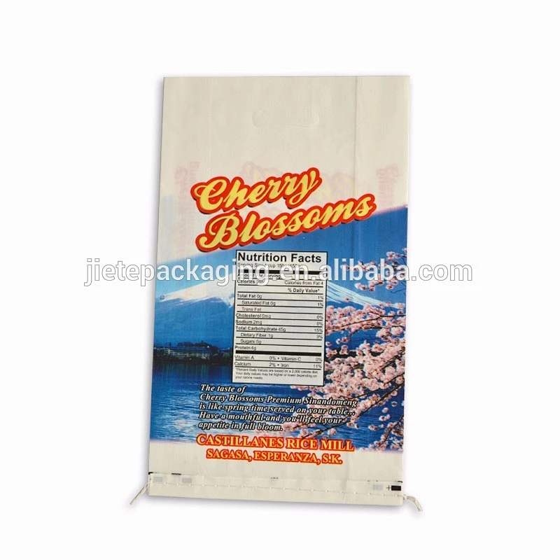 2018 new design bopp laminated plastic pp woven rice, bread powder bags 15kg 25kg