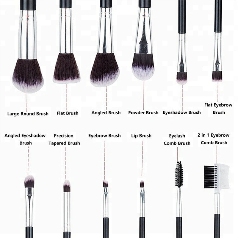 Best Selling Products Custom Logo Cosmetic Bag Maquillaje 12pcs Make up Brush Set Private Label