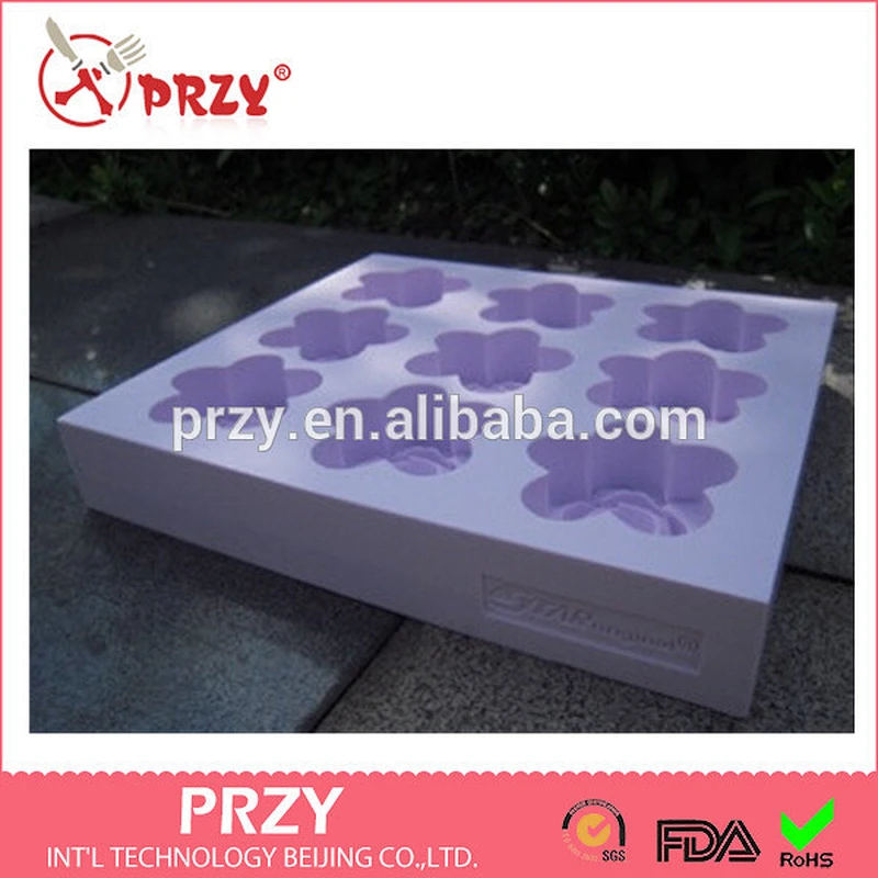 PRZY Camellia 9 Bars Tray Camellia silicone soap molds