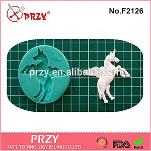 F2126 PRZY food garde Finding Unicorn silicone fondant mold