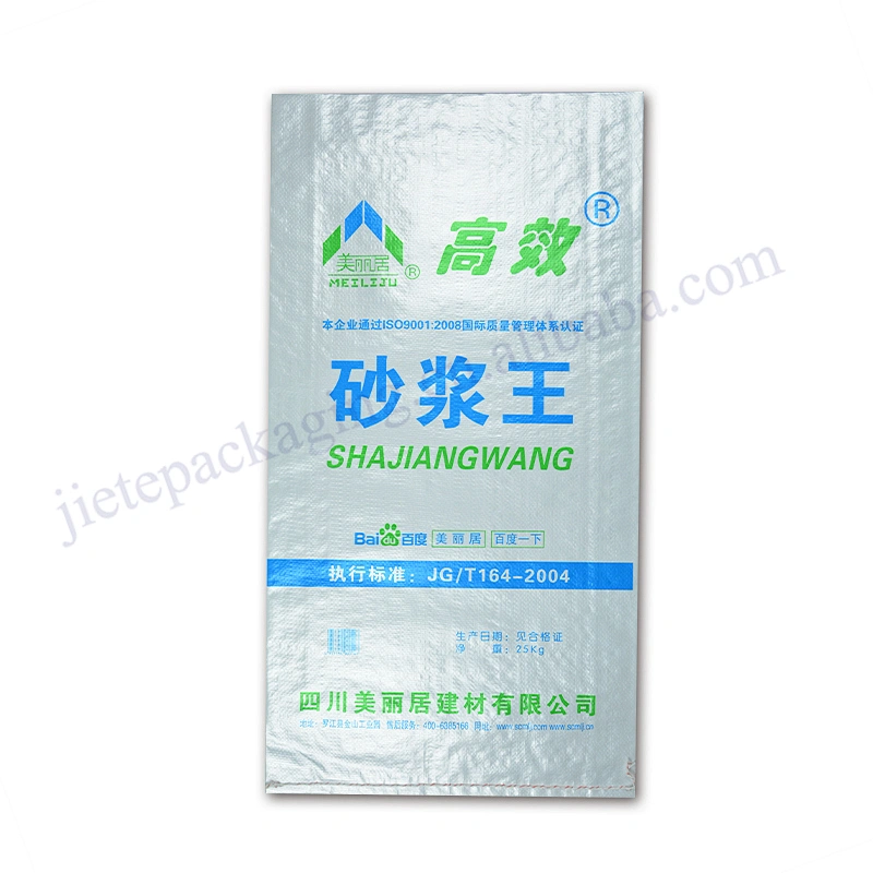Construction Industrial use white plastic 25kg pearl laminated pp cement and mortar bag