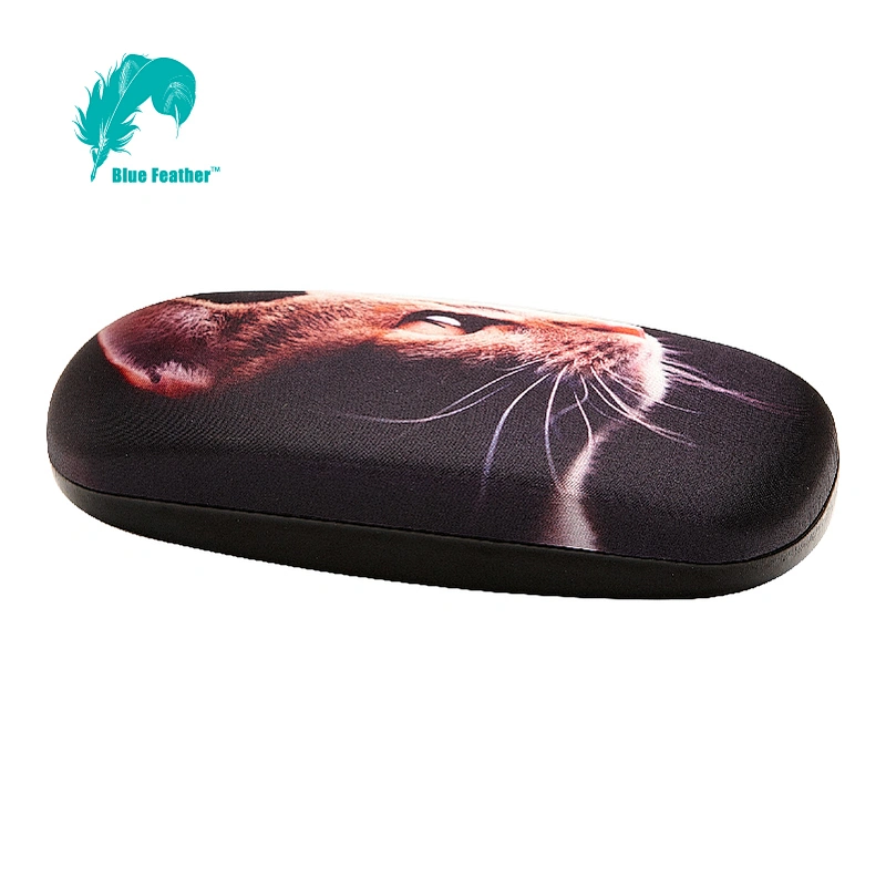 Realistic Cat Portrait Hard Shell Spectacle Case for Travel