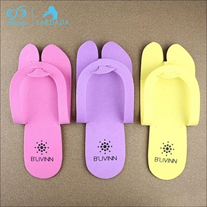 New arrival colorful foldable hotel slippers cheap disposable EVA slippers