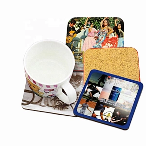 4MM thickness square mdf coaster set with custom design