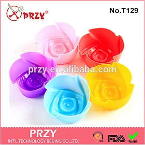 T129 food grade rose silicone mold for cake decorating