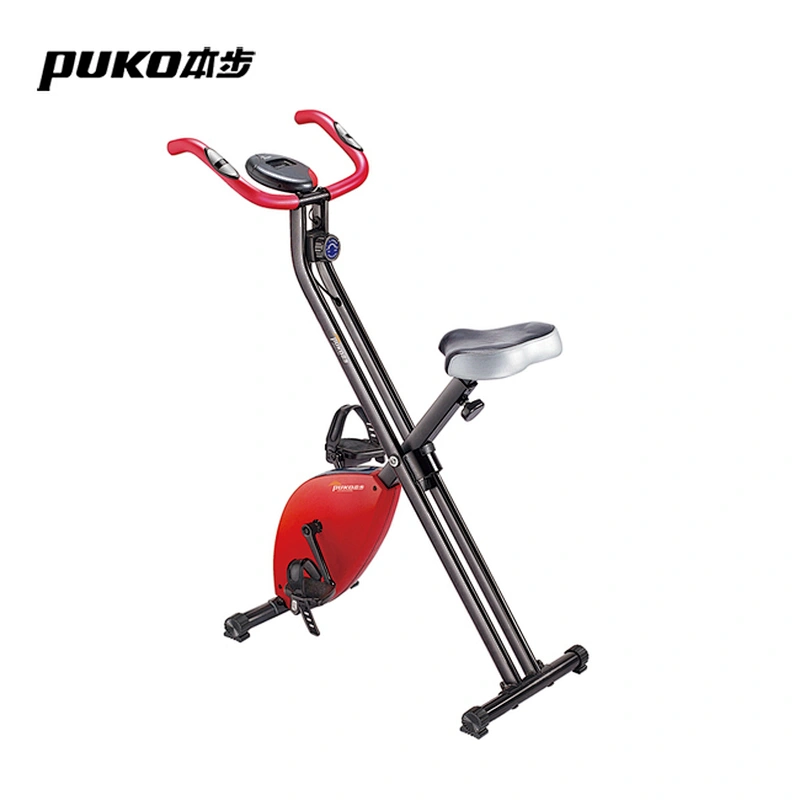 Folding household magnetic control on a stationary bike