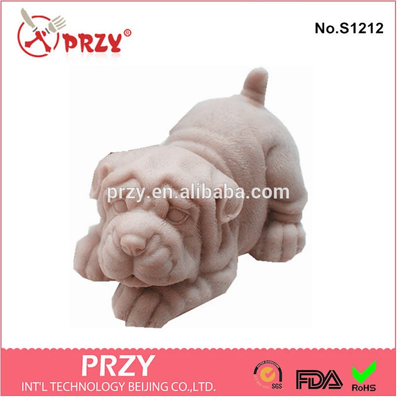 Cute dog shaped decorative silicone soap molds