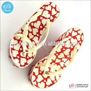 Guangdong high heel flip flops 2016 new design eva wedge flip flops for women