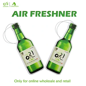 Beer shape automotive air freshener, high quality fragrance durable paper air freshener in stock