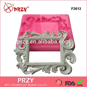 F2613 frame silicone mold Retro frame relief dry pace silicone tool chocolate fondat cake decoration