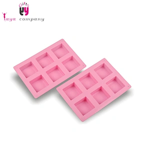 Eco-friendly 6 Cavities Silicone Rectangle Mold Soap