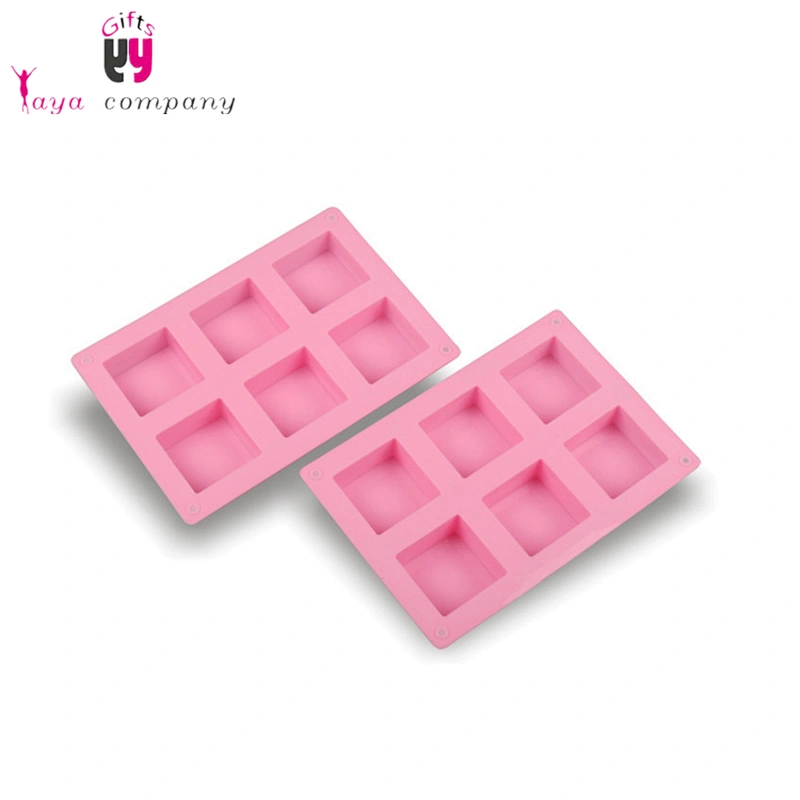 Eco-friendly 6 Cavities Silicone Rectangle Mold Soap