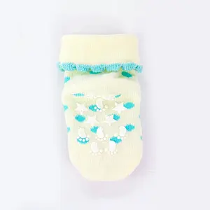 Autumn Winter wholesale kids manufacturers Newborn non slip floor lovely cartoon cat bear coral velvet Baby shoe Socks