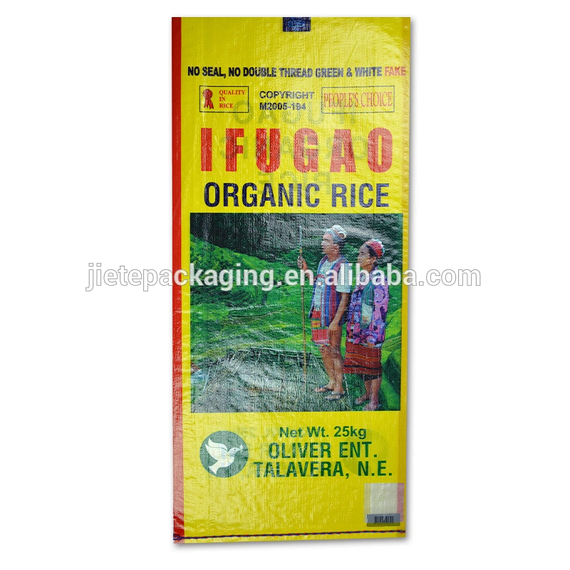 design for 50lb plastic pp woven bags for rice packaging