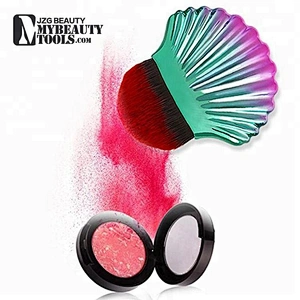 OEM no label single powder shell makeup foundation blending makeup brush set box packaging