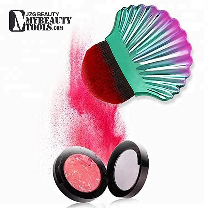 OEM no label single powder shell makeup foundation blending makeup brush set box packaging