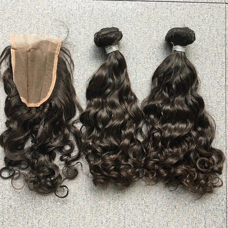 Fashion new style natural deep wave indian hair raw wholesale indian hair in india weave bundles with closure