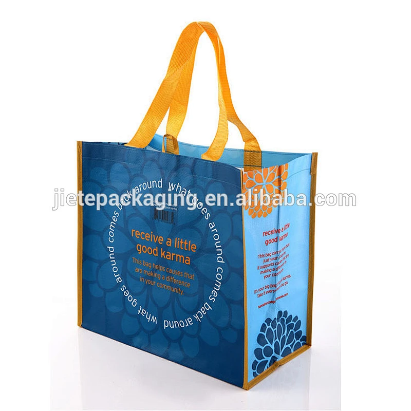 Eco friendly grocery pp tote non woven fabric carry bag