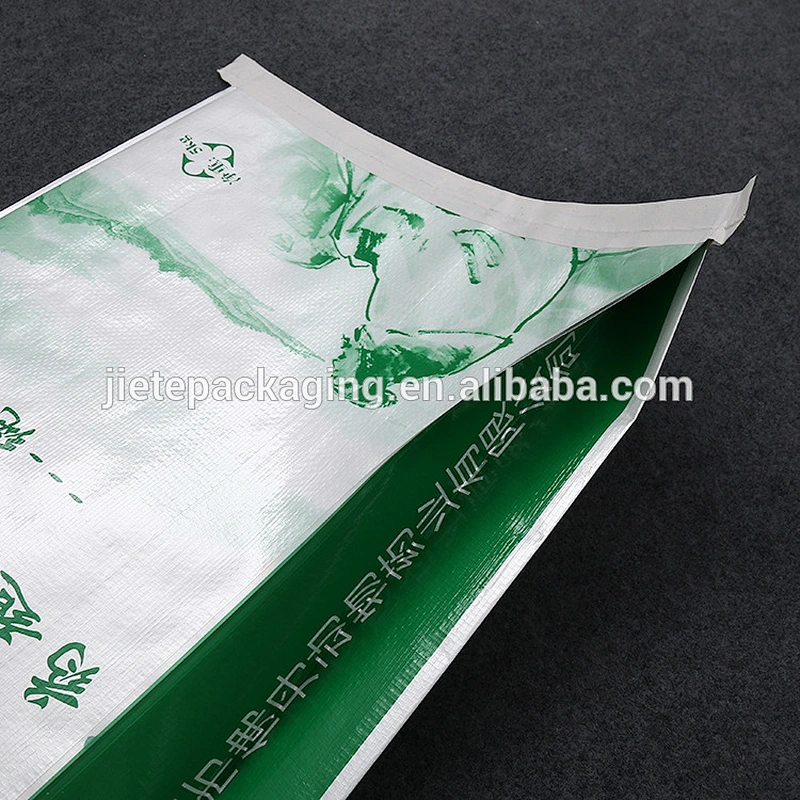 new design color printing with BOPP film PP woven bag for flour,15kg white bread flour bag