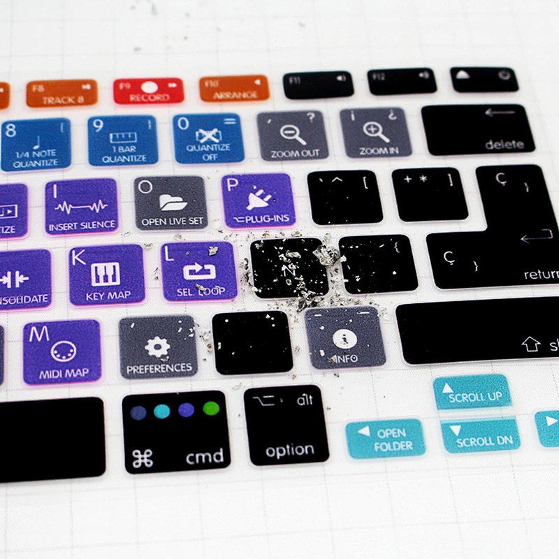 Ultra Thin Laptop Accessories Ableton Live Spanish Hotkeys Silicone Diy Keyboard Skin For Mac Cover