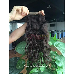 Hot selling deep wave Brazilian hair bundles with closure