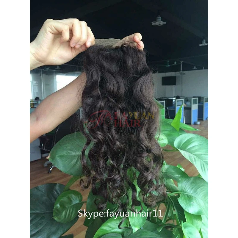 Hot selling deep wave Brazilian hair bundles with closure