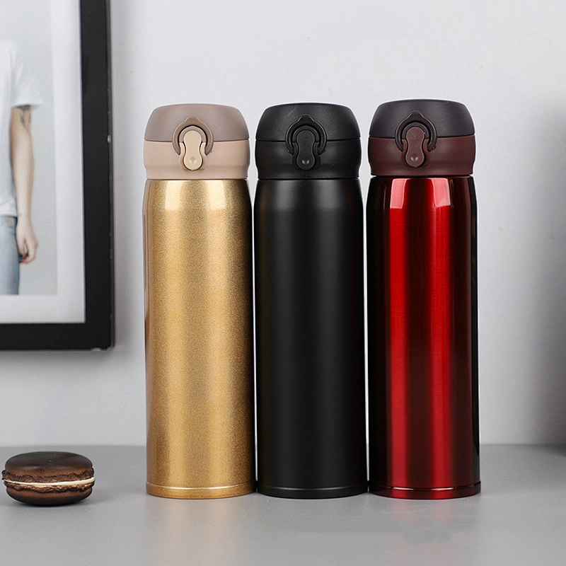 Promotional in-stock 304 SS Vacuum Cup 500ml High Quality Vacuum Flask Customized Logo Company Gift