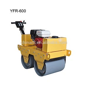 Steel Pedestrian 550kg Smooth Mini Hand Guided Vibratory Roller YFR-S600