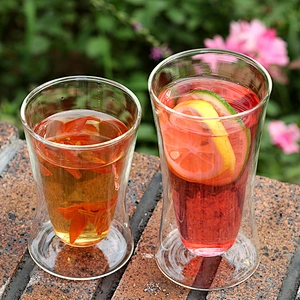 2018 China wholesale price glass double wall resistant heat beer cup