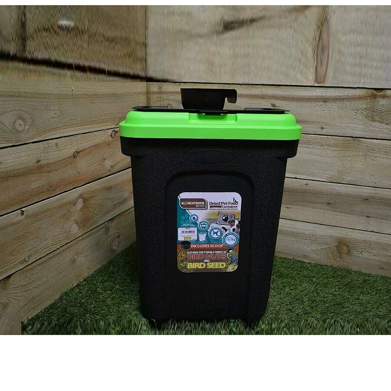 Dry Pet Food Storage Bin Air Tight Dog Cat Food Container Tub Plastic Lid 30L