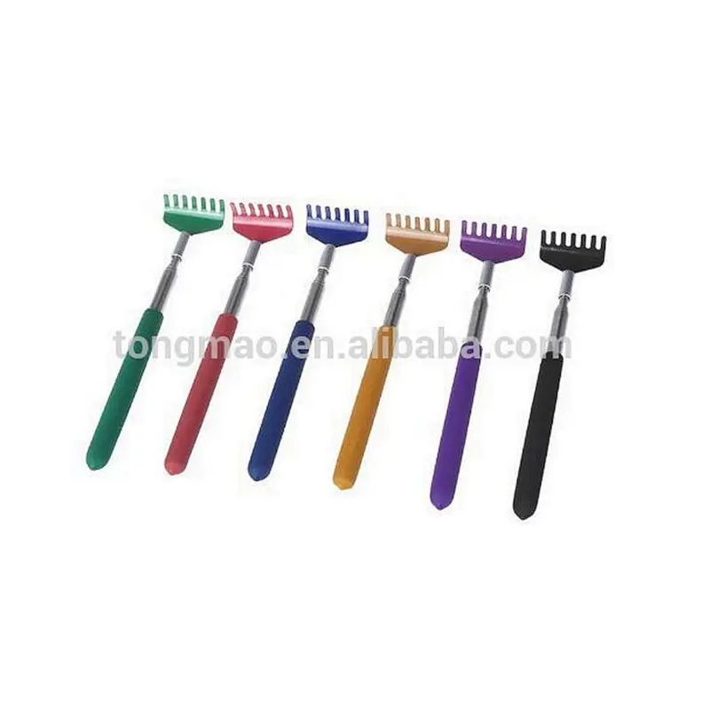 Telescopic Stainless steel Compact Scratching Tool Extendable 20-68cm Back Scratcher Massager 5 Section
