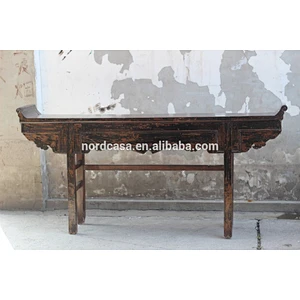 ANTIQUE RECYCLE WOOD CARVING CONSOLE TABLE