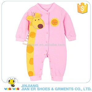 High quality winter newborn baby girl animal pattern clothes romper