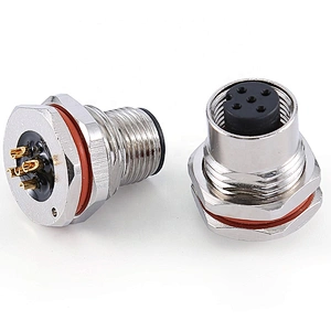Waterproof Solder Type 3 4 5 8 12 Pin Panel Mount M8 M12 Connector