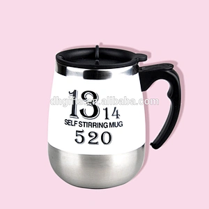 wholesale 1314 lazy stainless steel electric auto mixing cup with lid for couple