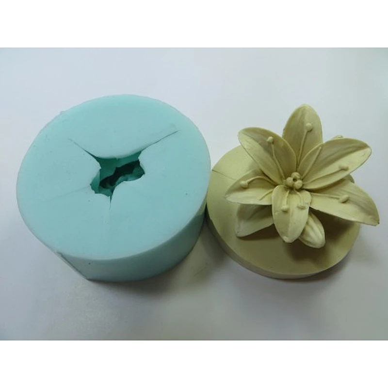 HC0021 3d Lily flowers candle soap Bouquet Flower silicone mold for wedding moulds