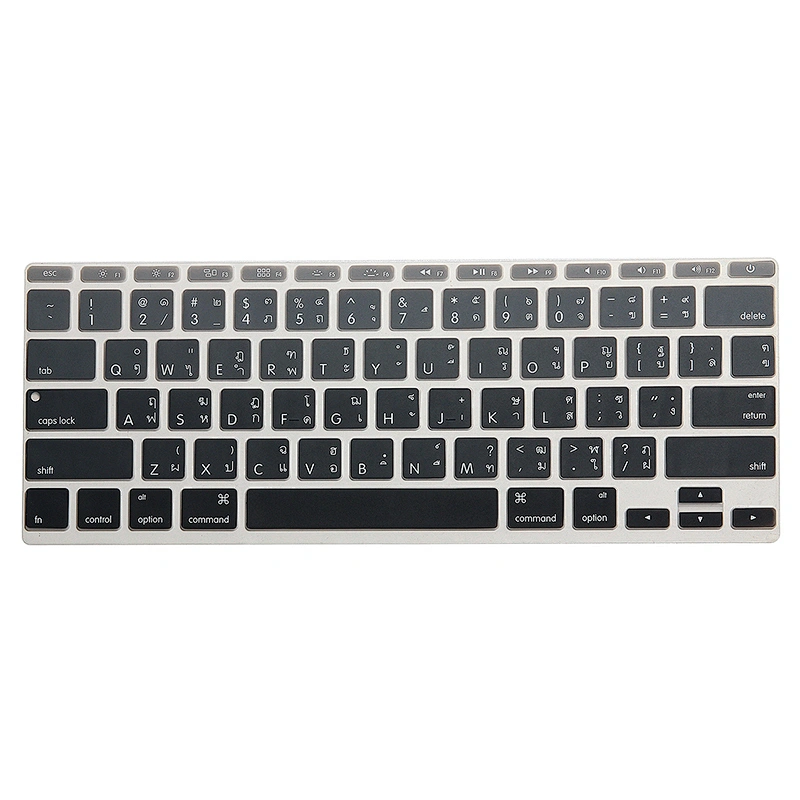 custom silicone keyboard cover keyboard protector for macbook thai keyboard A1370 A1465 Laptop 11Inches