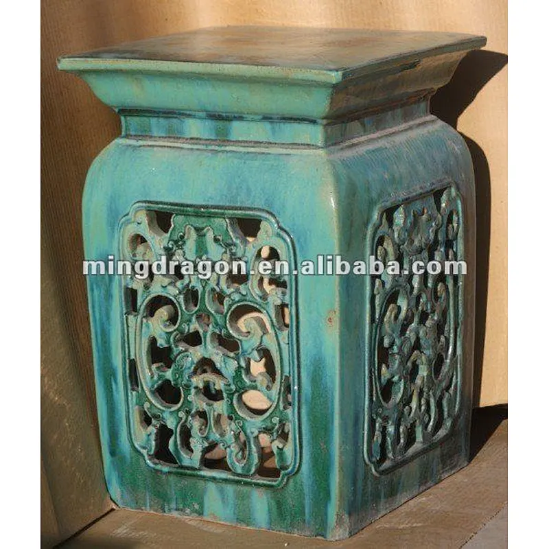 Modern Chinese Beautiful Carved Porcelain Decorative Stool