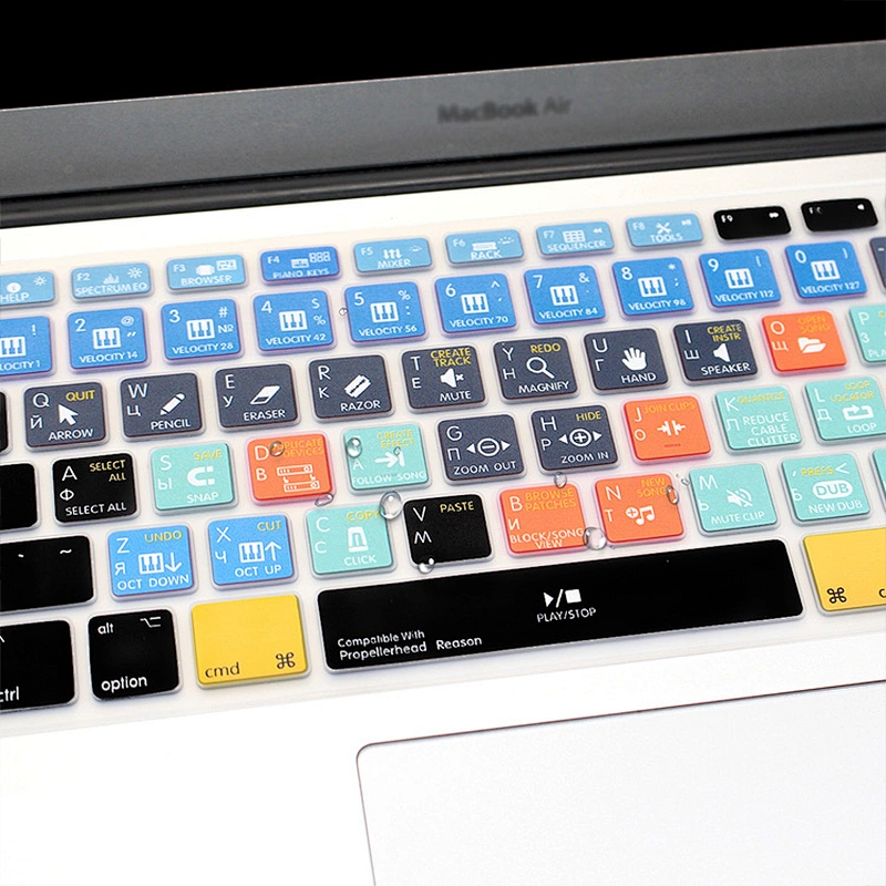 OEM russian products Propellerhead Reason Hot-keys Silicone Keyboard Protective Film laptop keyboard For Macbook Pro